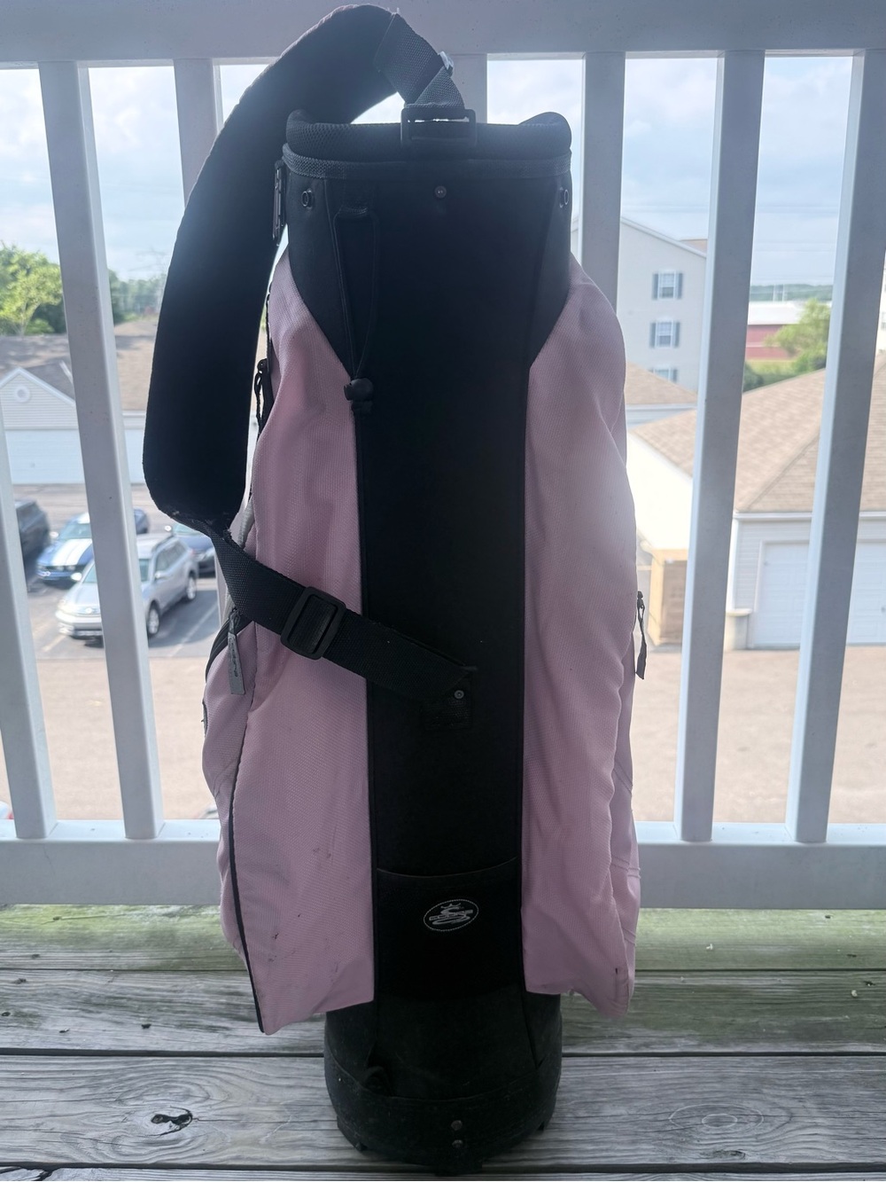 Cobra Golf Pink & Black Cart Bag 5 Way Divider Shoulder Strap With Rain Cover - Picture 5 of 8